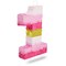 Small Pink and Gold Foil Number 1 Pinata for Kids 1st Birthday Party Decorations (16.5 x 11 In)